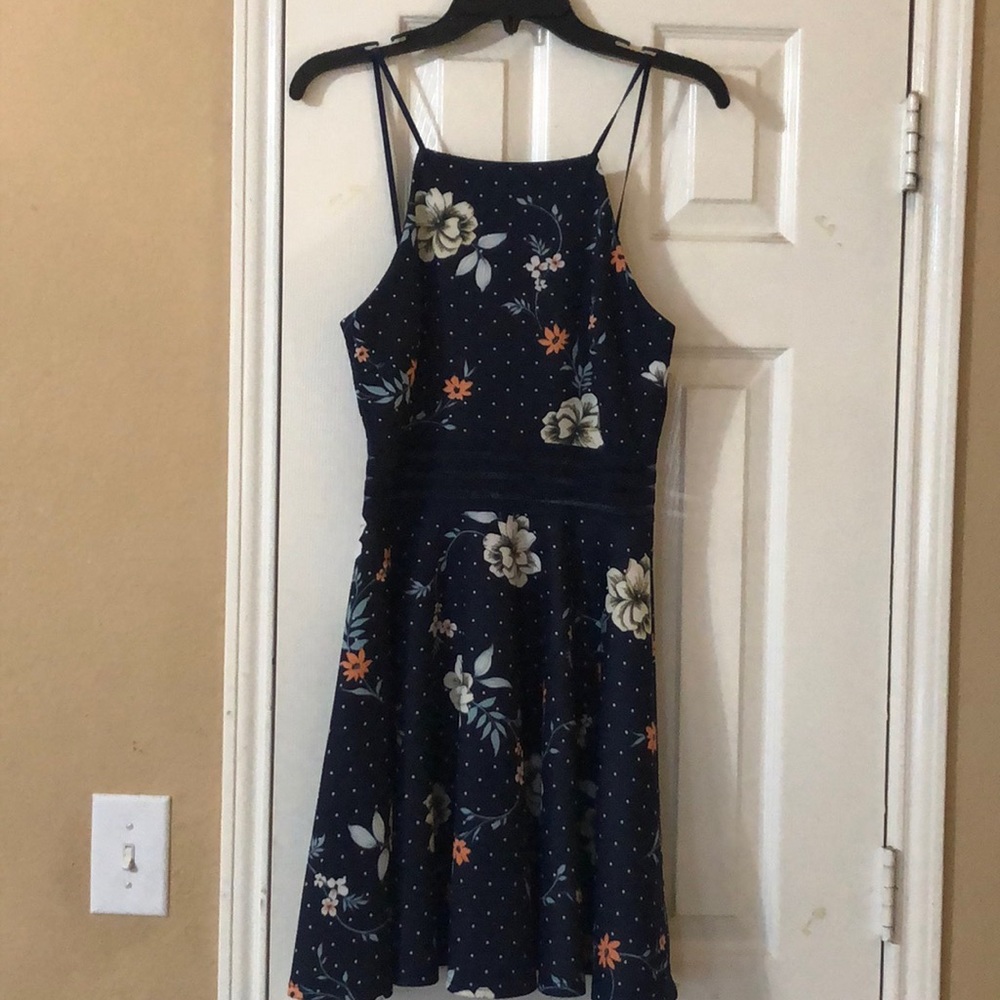 Navy floral dress
